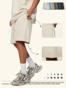 Vente en gros 420gsm Vintage High Street Epars Hem Washed Heavyweight Shorts Athletic Sport Casual Shorts pour hommes - Product Image 3