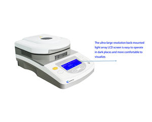 Meteran penganalisa konten kelembaban Digital elektronik penguji kelembaban Halogen untuk instrumen analisis makanan & tekstil - Product Image 3