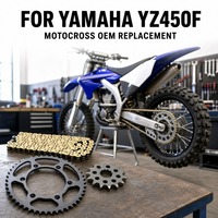 Pignon arrière de motocross ZLFX 48T 49T 50T 520H en acier et aluminium anodisé pour Yamaha YZ450F Dirt Bike – Rénovation/Mise à niveau