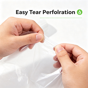 Rollo de Película Plástica Compostable Transparente con Hojas Perforadas e Impresión Personalizada - Product Image 5