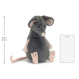 Peluche Jelly Cat <span class=keywords><strong>Rat</strong></span> Comforter Lachlan, <span class=keywords><strong>Rat</strong></span> Triste, Jouet en Peluche de Haute Qualité, Poupée de la Forêt Douce et Moelleuse, Idéal pour un Cadeau d'Anniversaire - Product Image 5