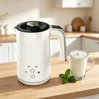 Mousseur à lait électrique automatique 4-en-1 pour usage domestique et hôtelier, facile à nettoyer