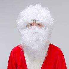 Conjunto de Peluca de barba blanca con accesorio de disfraz de Papá Noel - Product Image 1