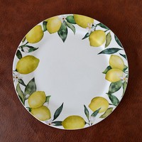 Tasse en céramique en forme de citron Style rétro nordique vaisselle en céramique bol de citron tasse assiette de Cuisine occidentale assiettes profondes ménagères