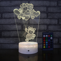 Lampe de base en acrylique 3D à LED, Illusion d'anime, lampe de Table de bureau, décoration de chambre d'enfant, veilleuse