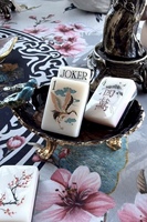 Nouvel ensemble de Mahjong de style chinois, tuiles en résine nacrée avec motifs Grue, Phénix et Fleur de Prunier, coffret cadeau pour jeu à domicile