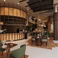 Mobilier de restaurant moderne : banquette capitonnée, table et chaises en cuir sur mesure, conception de mobilier complet pour projet