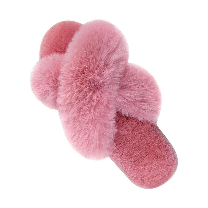 Fuzzy Flip Flop Slippers Comfort for Women Kids