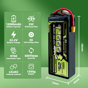 GPR güç 6S <span class=keywords><strong>22.2V</strong></span> <span class=keywords><strong>40C</strong></span> 12000mAh Drone FPV EVOLT için 16000mah 22000mah yüksek gerilim <span class=keywords><strong>Lipo</strong></span> pil - Product Image 5