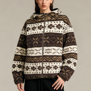 High Quality Women Winter Sherpa <strong>Ladies</strong> Wind Breaker <strong>Jacket</strong> <strong>Lightweight</strong> Fleece Hooded <strong>Jackets</strong> - Product Image 1
