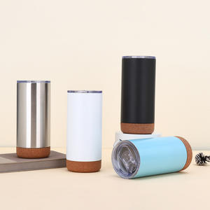 Mug isotherme personnalisé de haute qualité à double paroi en acier inoxydable 304 avec fond en liège - Product Image 2