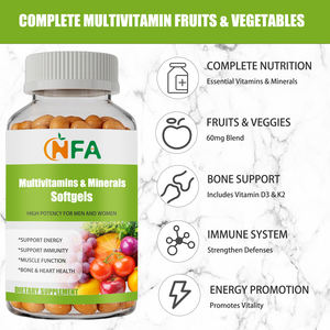Cápsulas Blandas de Multivitaminas y Minerales OEM ODM con Vitamina, Calcio e Ioduro para Apoyar la Energía, la Inmunidad, la Función Muscular, la Salud Ósea y Cardíaca - Product Image 4