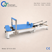 Machine de Pilates pliable en aluminium avec ressorts réglables pour l'entraînement physique à domicile et en studio