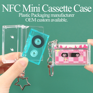 SUNSHING NFC Music Mini Cassette Packaging Bulk DIY Album Keychain Music Player Case Small Cassette Tape Keyring with NFC Chip - Product Image 5