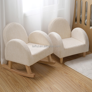 Sillón Mecedora para Bebés y Niños con Patas de Madera de Caucho para Sala de Estar - Product Image 1