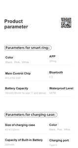 Anneau intelligent R12 pour femmes et hommes, directement de l'usine, tracker de fitness, fréquence cardiaque, oxygène sanguin, santé, étanche, anneau intelligent en céramique R12 - Product Image 4