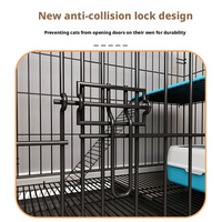 Enclos pliable et empilable multi-tailles pour petits animaux, en polyester écologique, cage intérieure à 3 portes pour petits/animaux minuscules