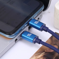 Kabel Data Braided Type-C ke Type-C Nylon Fast 120W Flash Charge Line untuk Huawei, Xiaomi, iPad, dan Ponsel
