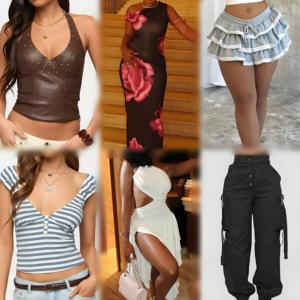 Vêtements pour femmes à prix réduits, vente chaude d'usine, robes décontractées, hauts, jupes, t-shirts de haute qualité, soldes de liquidation, envoi aléatoire - Product Image 2