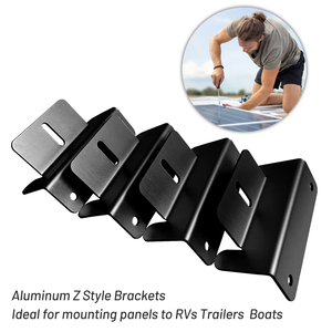 Supports <span class=keywords><strong>de</strong></span> montage en forme <span class=keywords><strong>de</strong></span> Z <span class=keywords><strong>pour</strong></span> panneaux solaires Tripsolar TP-LKR01 certifiés ISO, couleur argent, <span class=keywords><strong>pour</strong></span> camping-car, caravane, système d'énergie photovoltaïque. - Product Image 6