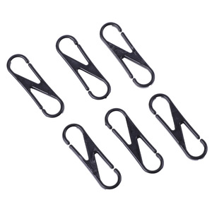 Mini Resin Figure Eight <b>Hook</b> Black Plastic Double Headed Snap <b>Hook</b> Wear Resistant Bag Rope Connector - Product Image 1
