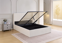 Ensemble de meubles de chambre à coucher de style européen : Lit king-size de luxe, lit king-size moderne avec cadre de lit double rembourré 2026