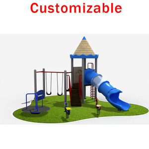 Surface moulée en PEBDL certifiée CE Équipement de terrain de jeu extérieur pour enfants Toboggan en plastique pour enfants dans le parc de trampoline - Product Image 5