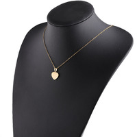Collar con Colgante de Corazón Grande Chapado en Oro, Cadena de Acero Inoxidable, Regalo Romántico para Mujer, Joyería de San Valentín