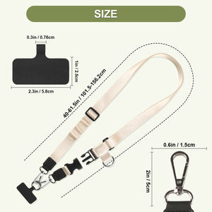 Cordón de teléfono del fabricante, cordón cruzado para teléfono móvil, correa de teléfono ajustable para el cuello, cordón bonito antirrobo. - Product Image 2