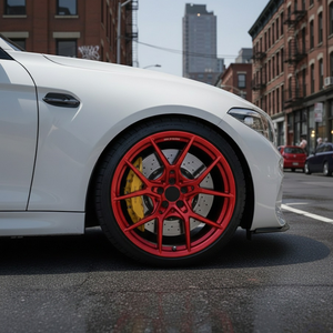 Jantes forgées ultra-légères de style <span class=keywords><strong>BBS</strong></span> FI-R personnalisées par l'usine YUDAO, 19, <span class=keywords><strong>20</strong></span>, 21 pouces, rouge satiné monobloc pour Porsche 992 GT3 <span class=keywords><strong>RS</strong></span> - Product Image 2