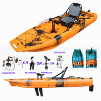 Kayak Viking 9.2FT Modulaire Monoplace avec Système de Propulsion à Pédales Détachable et Moteur de Pêche Interchangeable, Siège Haut en HDPE pour la Pêche