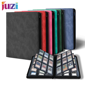 JUZI Wholesale 9 Pocket Toploader <strong>Binders</strong> for Pokemoned High Quality Custom PU Leather Waterproof Zipper Trading <strong>Card</strong> <strong>Binder</strong> - Product Image 1