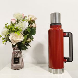 Botella de Agua de Acero Inoxidable de 1L, 1.4L, 1.9L, Botella Térmica de Doble Pared con Aislamiento al Vacío y Asa, Duradera - Product Image 6