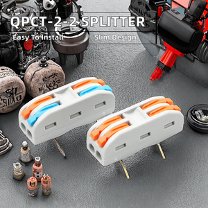 Compact PCT-222 Universal Wire Splitter 2-Pin Cobre LED Lâmpada Push-In Condutor Alvo Automotive Cable Terminal Blocks - Product Image 3
