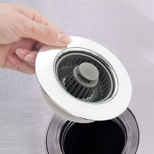 Tapón de desagüe para fregadero de cocina, filtro para lavabo de verduras, tapón de desagüe para lavabo de verduras, filtro emergente con botón pulsador - Product Image 3