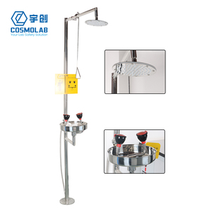 Estación de Lavado Facial y Ocular de Acero Inoxidable Montada en Pedestal para Hospitales, Laboratorios Industriales, Escuelas, Laboratorios Dentales, con Pedal - Product Image 5