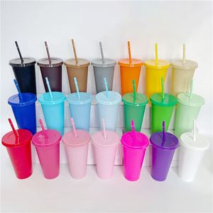 Reusable Summer Cold Cup 8oz-32oz Leak-Proof with Straw & Lid for Party Use Unisex - Product Image 3