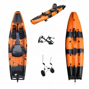 Haute qualité 10.5ft personne seule Sit-Top pêche pied pédale lecteur support de tige HDPE LLDPE 4m gonflable Viking Certification CE - Product Image 2