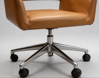 Chaise moderne rembourrée en tissu à cinq pieds réglables sur roulettes, écologique et durable pour hôtel, chambre et salon