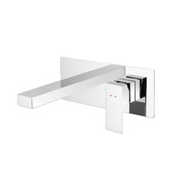 Robinet mitigeur de lavabo de salle de bain mural en acier inoxydable à trou unique Design moderne eau chaude et froide mitigeur
