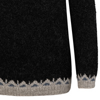 Pull-over en laine islandaise pour femmes personnalisé Oem & odm hiver col rond épais jacquard intarsia tricot