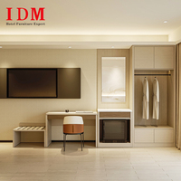 Ensemble de meubles de chambre à coucher en bois massif écologique IDM pour hôtel, villa et appartement, utilisation commerciale moderne, solutions personnalisables