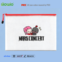 Pochette de rangement transparente imperméable personnalisée UIOWIO avec votre logo pour documents et puzzles promotionnels