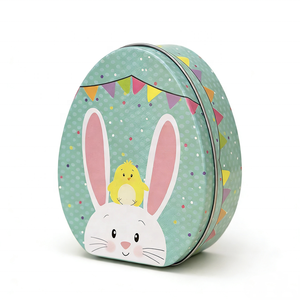 Lata <span class=keywords><strong>de</strong></span> Dulces <span class=keywords><strong>de</strong></span> Pascua, <span class=keywords><strong>Caja</strong></span> <span class=keywords><strong>de</strong></span> Hojalata con Forma <span class=keywords><strong>de</strong></span> Huevo Plano <span class=keywords><strong>de</strong></span> Conejito <span class=keywords><strong>de</strong></span> Pascua, Empaque <span class=keywords><strong>de</strong></span> Chocolate, Exquisita Lata Ovalada Plana <span class=keywords><strong>de</strong></span> Conejito <span class=keywords><strong>de</strong></span> Pascua - Product Image 5