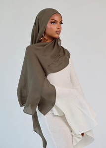 شال خفيف الوزن ناعم وقابل للتنفس مصنوع من 100% رايون مودال فيسكوز بخياطة مزدوجة للنساء المسلمات - Product Image 5