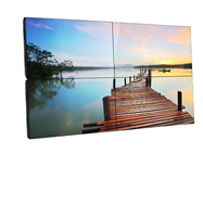 Écran publicitaire LCD d'intérieur pour mur vidéo, affichage à cadre fin, 4K HD, 3x3 panneaux, écrans multi-écrans, IP65, 500 nits, centre commercial