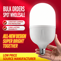 Nouvelle ampoule LED E27 à vis, enveloppée de plastique, haute luminosité, pour l'éclairage domestique, lampe à économie d'énergie, ampoule E27