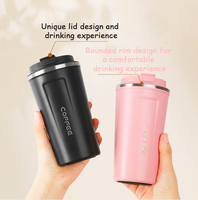 NOUVEAU Gobelet à café en acier inoxydable à double paroi avec affichage de la température intelligent 510ML Tasse de voyage pour le bureau Tasse à vide pour le café avec couvercle