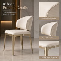 Sillón Moderno Tapizado en Cuero para Restaurante, Hotel, Cafetería, Bar, Sala de Estar, Oficina, Muebles Comerciales