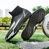Crampons d'entraînement de football en plein air antidérapants verts courts et longs pointes Sport Football Combat Football bottes chaussures pour enfants adultes
